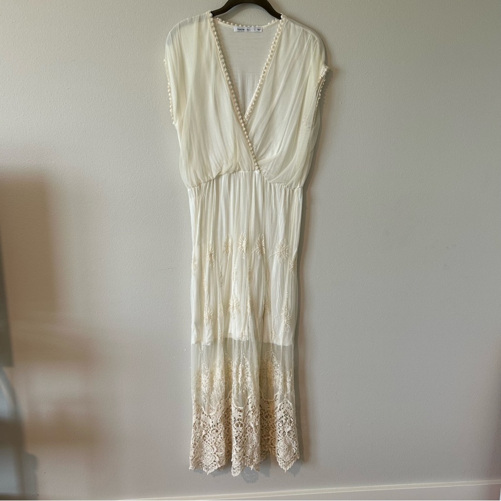 Fraiche by J Marie Ethereal Cream Dress (L)
